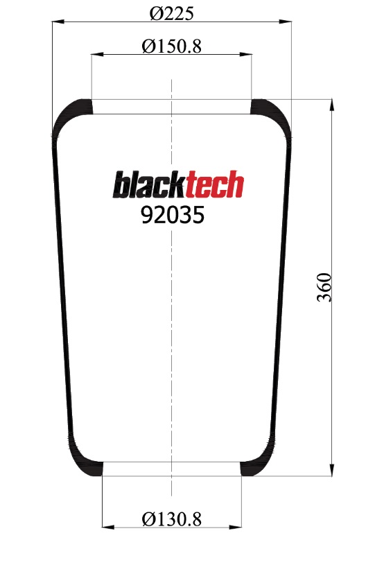 Vlnovec pérování - guma PN L/P VOLVO FH12-FH12, IVECO Irisbus