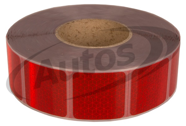 Páska reflexní červená - čtverec na plachtu/cisternu  L+J EC104-1231 50x50mm