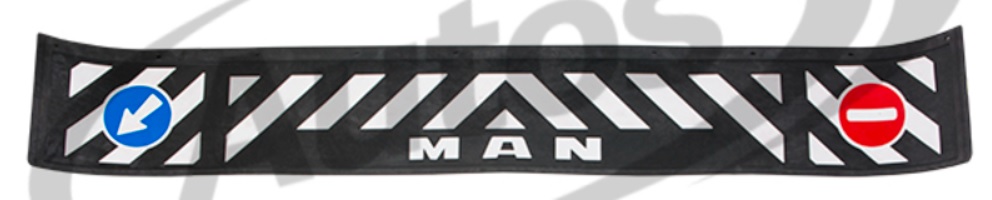 Zástěrka pryžová 2400x350 sdružená s nápisem MAN / 2x přikázaný směr