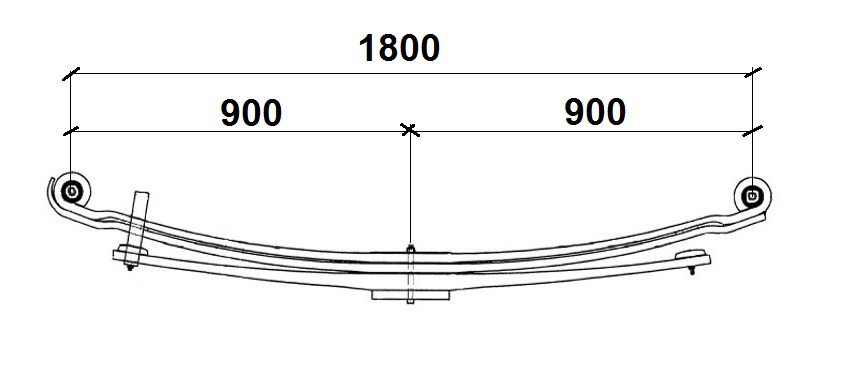 Pero listové 900/900 2+1 list zadní MAN L2000, M2000
