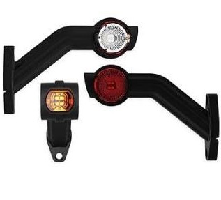 Svítilna poziční - tykadlo L 12V/30V FT-140F/L LED č/b/o, kabel 0,5m