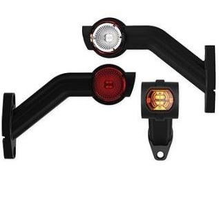 Svítilna poziční - tykadlo P 12V/24V LED č/b/o, kabel 0,5m