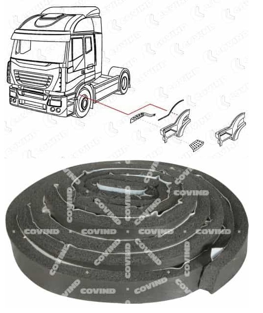 Páska těsnící schodu kabiny IVECO E.Cargo, Trakker, Stralis, E.Trakker