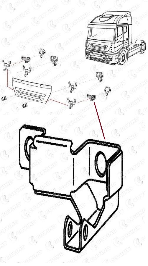 Zámek kapoty motoru L/P IVECO AS Stralis/AD-AT Trakker od 2007