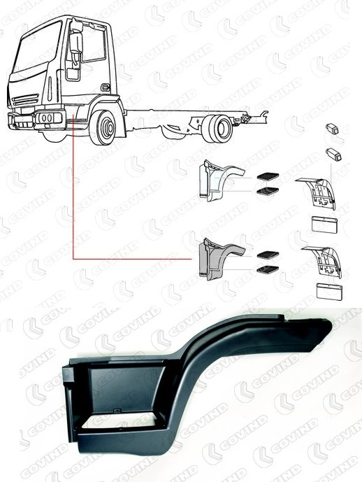 Schod kabiny L IVECO Tector Restyling 75