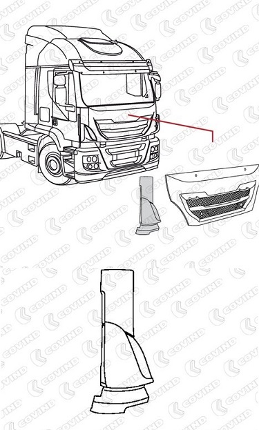 Roh kabiny vnější kompletní P IVECO AD-AT, Stralis od 2013