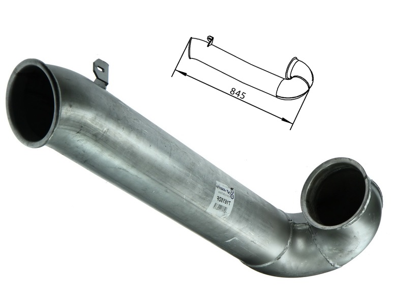 Trubka výfuku koncová 845mm DAF XF105, CF85 Euro 4/5