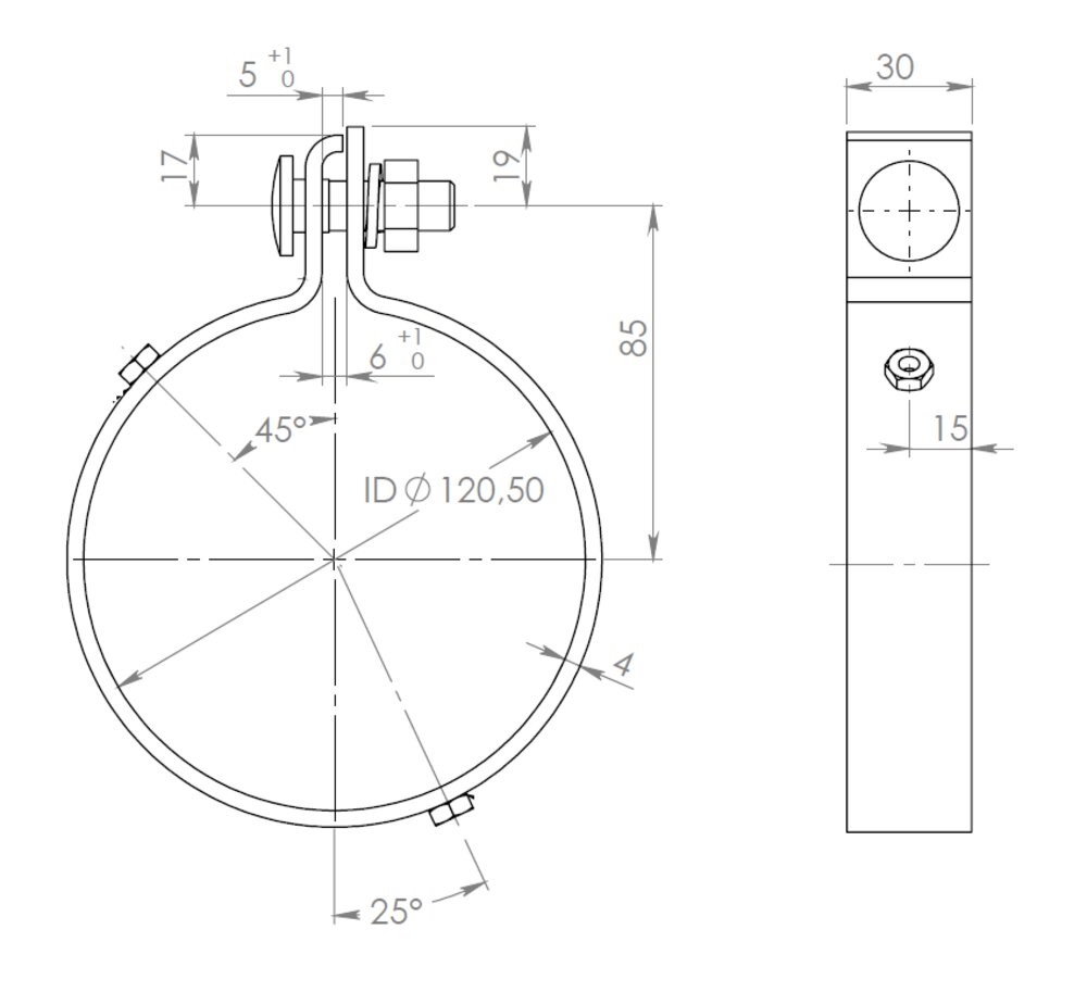 Objímka trubky výfuku 128,5x168,25x30 MAN, NEOPLAN Starliner, Tourliner od 01.2003