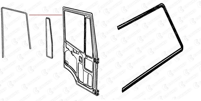 Těsnění dveří L/P IVECO E.Tech, E.cargo
