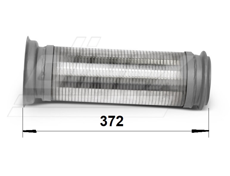 Trubka výfuku - pružný díl 372mm DAF CF75 PE183C-PR265S od 01.2001 do 05.2013