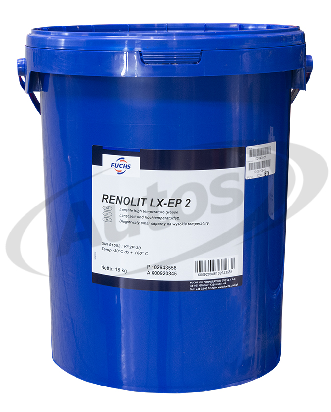 Tuk mazací - mazivo ložisek FUCHS RENOLIT LX EP 2 /od -30°C do +160°C, 18 kg