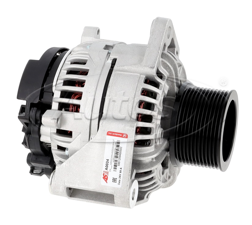 Alternátor 24V/80A s řemenicí MERCEDES Actros MP2/MP3, Atego 1/2, Axor 1/2, BUS Conecto