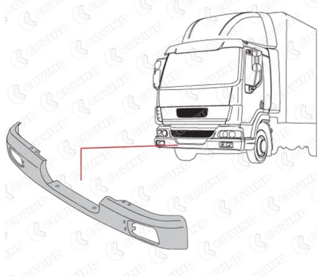 Nárazník přední spodní díl DAF LF45, LF55