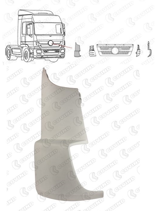 Spojler kabiny boční pravý MERCEDES Actros MP3