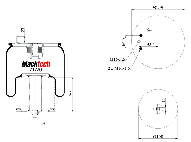 Vlnovec pérování RML 74770 C  železný zvon VOLVO FH12