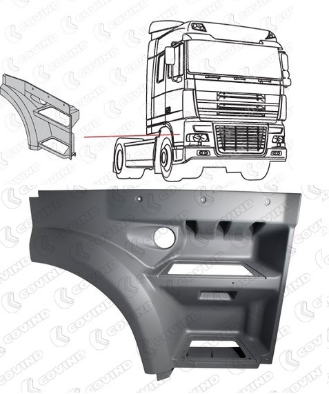 Schod kabiny horní s podběhem P DAF 105XF