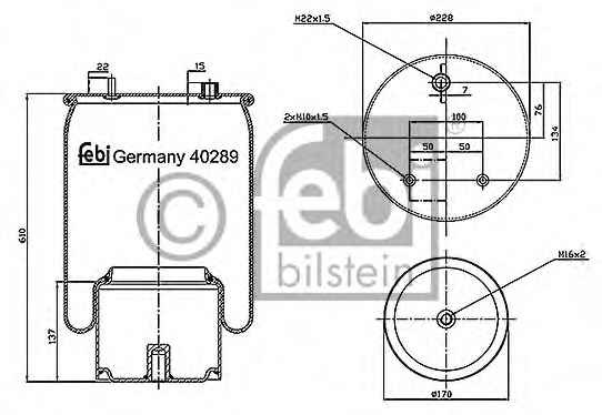 Vlnovec pérování kompletní - železný zvon ZN L/P DAF CF75/CF85, XF105, XF/CF od 2012
