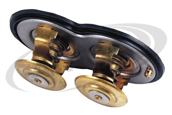 Termostat 80°C dvojitý s těsněním SCANIA P,G,R,T, 124,144 GR/GRS-900R s retardérem