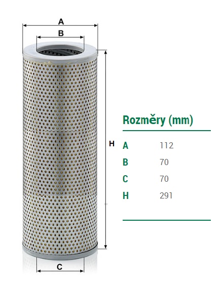 Filtr oleje hydrauliky CATERPILLAR 300, JCB JS/JZ, KOBELCO SK-série, TAKEUCHI TB1