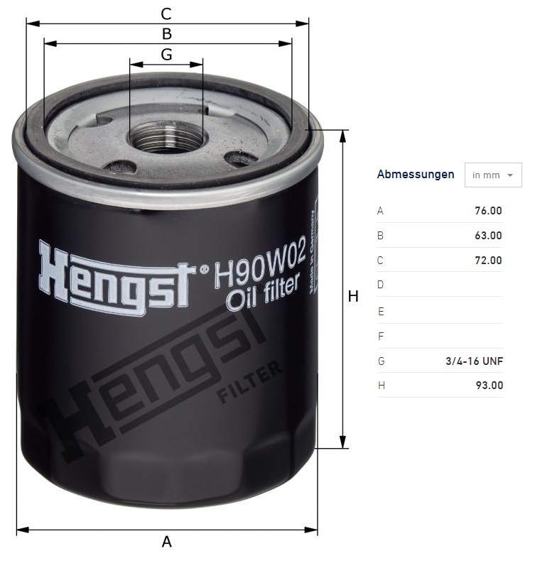 Filtr oleje JCB, CASE, DEUTZ, KHD, BOBCAT, LIEBHERR