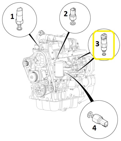 Ventil vypínání motoru JCB,CAT