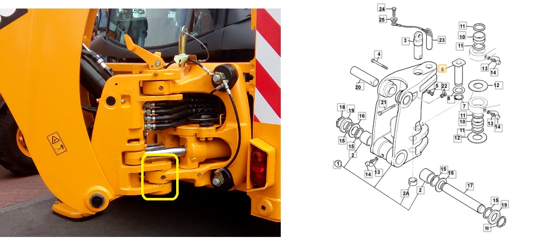 Čep spodní na segrovku 70.1x186mm JCB 3CX 4CX