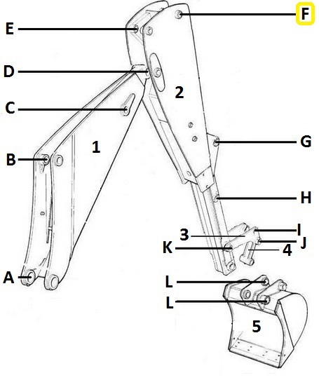 Čep ramene /do pístnice Extension 45,2x330 JCB 3CX, 4CX