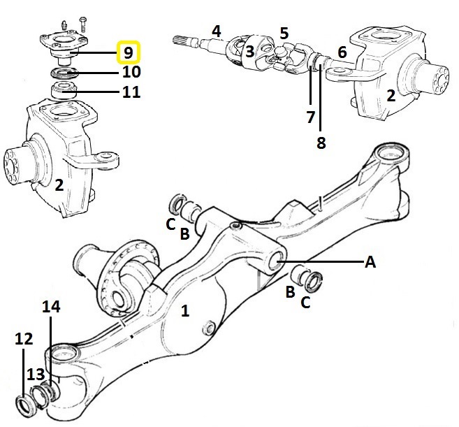 Čep ložiska ramene teleskopického nakladače JCB 3CX, 4CX