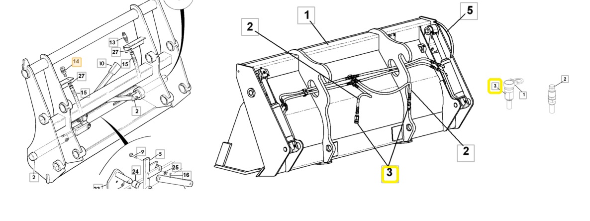 Rychlospojka hydraulická samice F.A9  3/8' BSP BH32, A:3/8' závit 32mm, E:32mm,