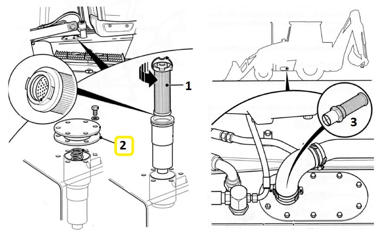 Těsnění víčka filtru hydraulické nádrže JCB 3CX 4CX