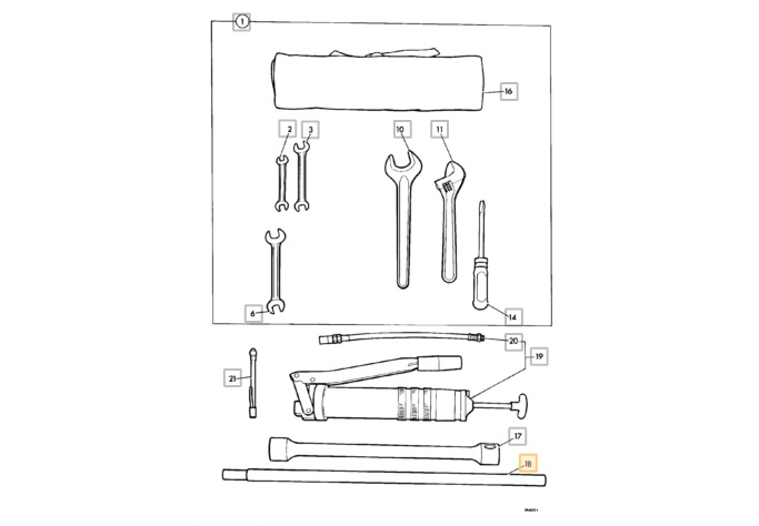 Tyč teleskopická na klíče kol JCB 3CX 4CX