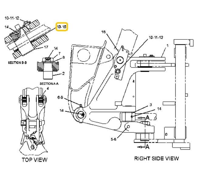Podložka horního čepu otoče ramene 66x125x1 CAT 428 C D1 D2 E