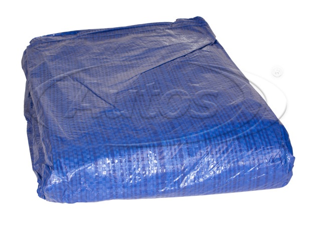 Plachta krycí 6x8m s kovovými oky, 60g/m2, modrá