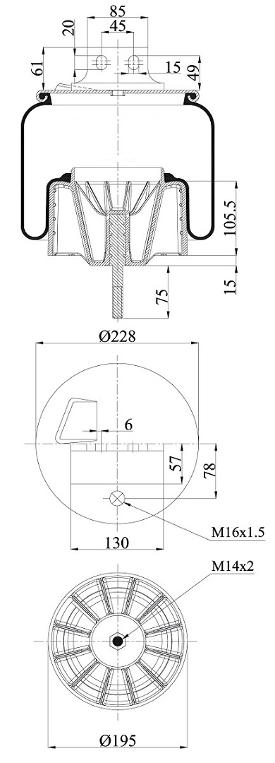 Vlnovec pérování W01M588662 IVECO Stralis