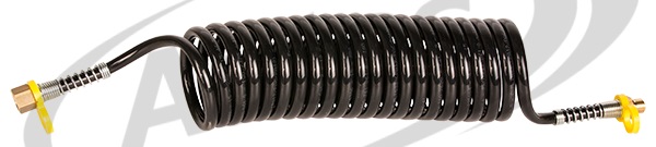 Hadice vzduchová spirálová M18x1,5/M16x1,5 ZW25, černá/žluté konce, 4m