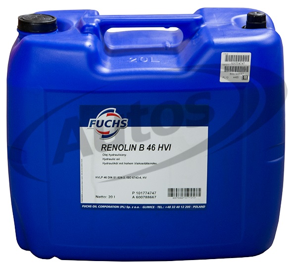 Olej hydraulický FUCHS RENOLIN B 46 HVI / HVLP, stavební stroje, 20l