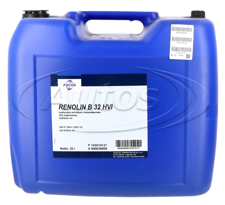 Olej hydraulický FUCHS RENOLIN B 32 HVI, 20 l
