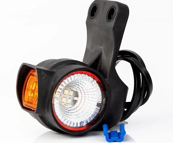 Svítilna poziční - tykadlo P 12V/24V 0,5/1W 4xLED č/b/o, s gumovým držákem, kabel 0,5m