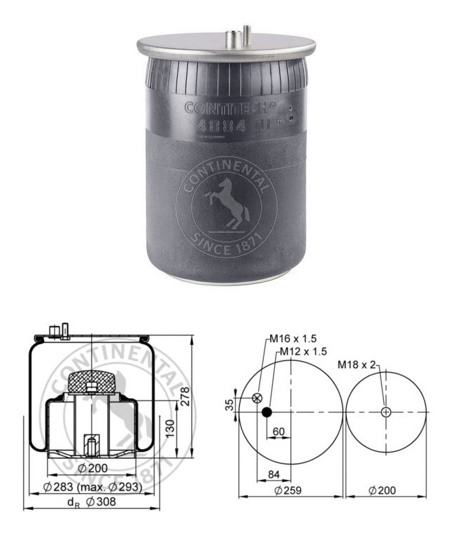 Vlnovec pérování kompletní - železný zvon PN MAN TGM od 05.2005