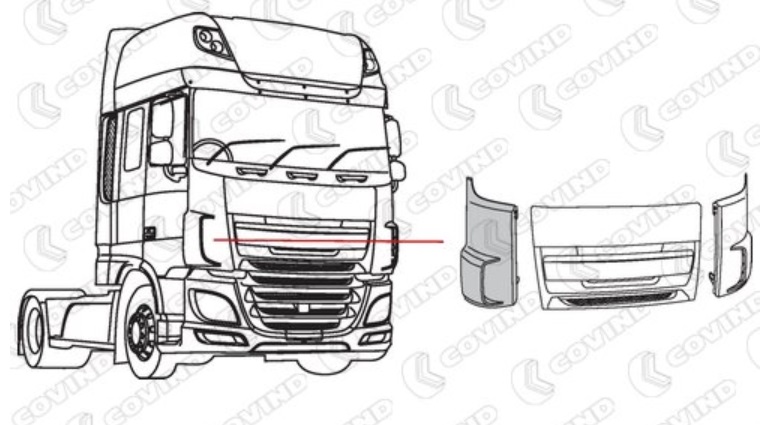 Roh kabiny vnější P DAF XF106 Euro 6 od 2012