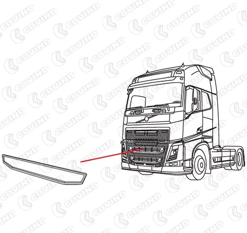Rámeček masky kabiny - spodní část/ horní VOLVO FH Euro 6
