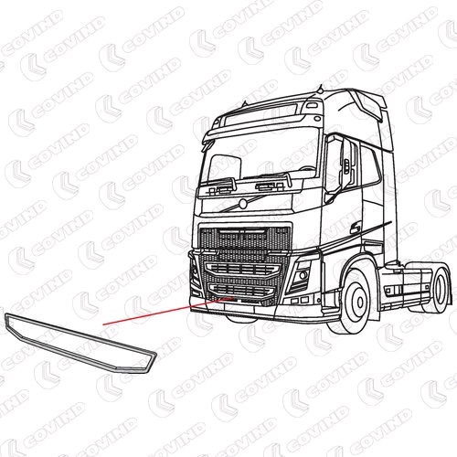 Rámeček masky kabiny - spodní část/ spodní VOLVO FH Euro 6