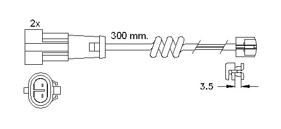 Snímač opotřebení brzdových desek 29232/300mm ZN IVECO Daily