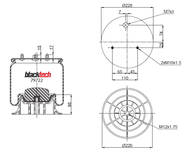 Vlnovec pérování kompletní - plastový zvon IVECO Daily IV /EcoDaily, Daily V, Daily VI