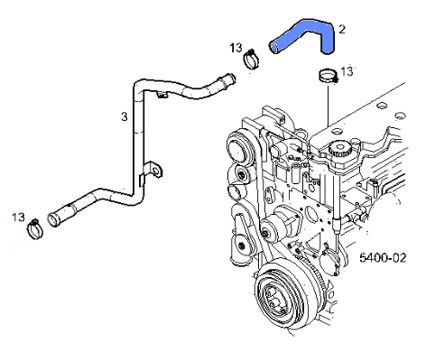 Hadice topení 14mm IVECO E.Cargo Tector/ E.Fire F4AE3681A/D/E/0681A/3481A/B/D/E
