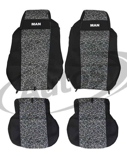 Potah sedadla - sada 1+1 šedý MAN TGA, TGL