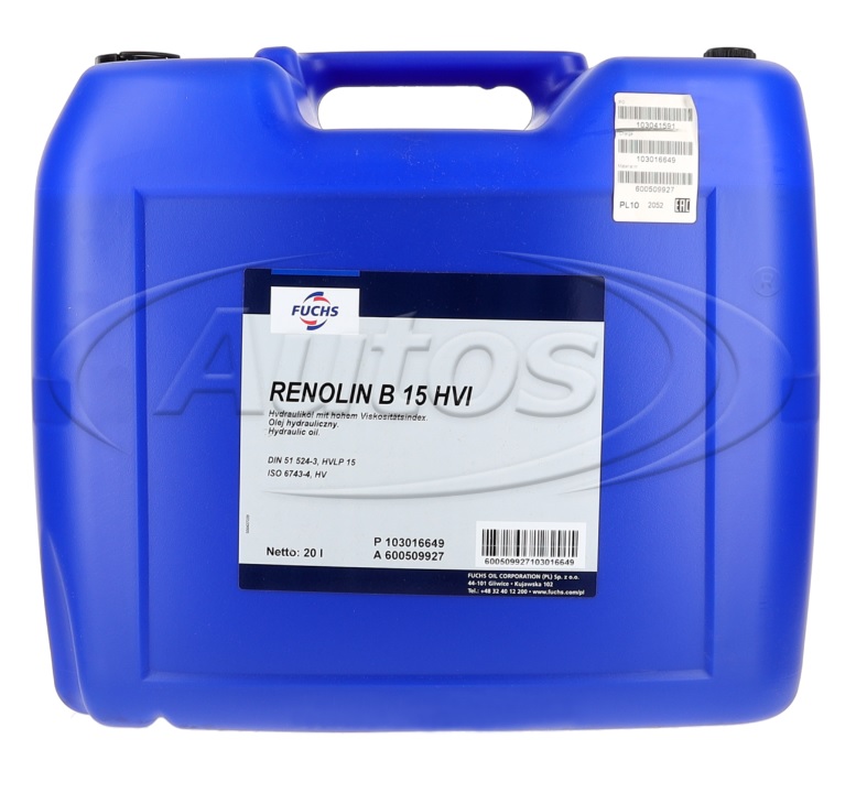 Olej hydraulický FUCHS RENOLIN B 15 HVI, 20 l