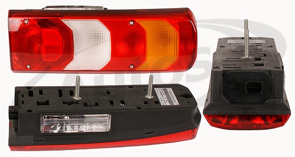 Svítilna zadní s paticí 6-dílná s osvětlením SPZ L MERCEDES Actros MP4 od 07.2011