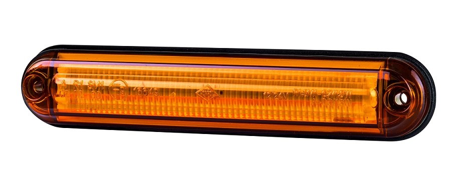 Svítilna poziční 12V/24V 6xLED SLIM 0,3W/1,3W  oranžová, kabel 0,5m