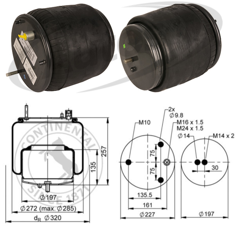 Vlnovec pérování kompletní - železný zvon ZN VOLVO FH16, FM. FMX, FHII, FH16 II, FMX II
